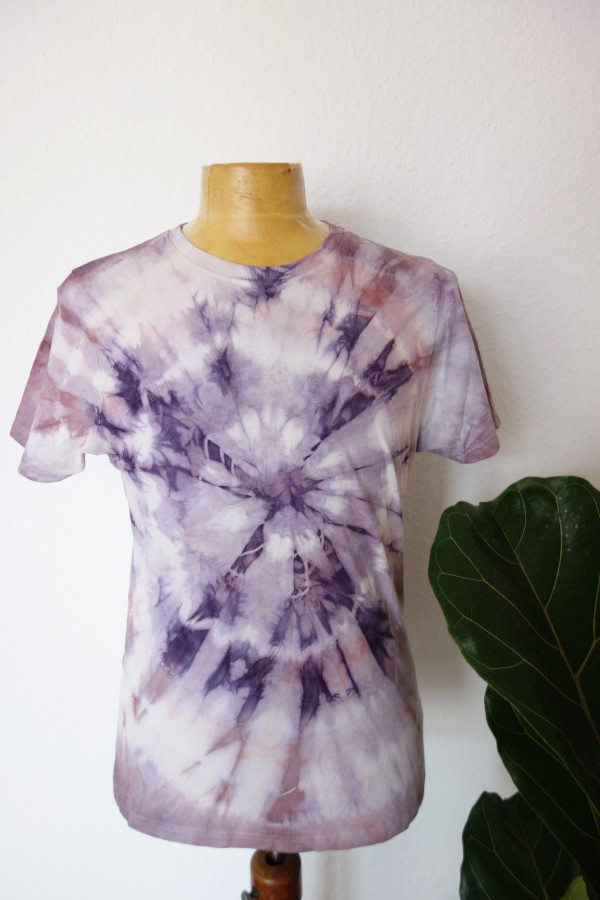 Batik Öko Shirt purple trippy plant